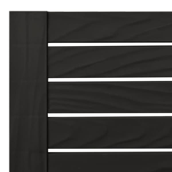 vidaXL dobbelt liggestol 155x138x83 cm polypropylen sort