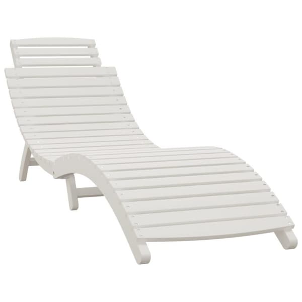 vidaXL Aurinkotuolit 2 kpl valkoinen 184x55x64 cm täysi akasiapuu