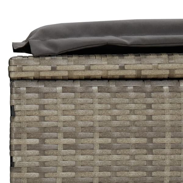 vidaXL liggestol med foldbart tag 213x63x97 cm polyrattan grå