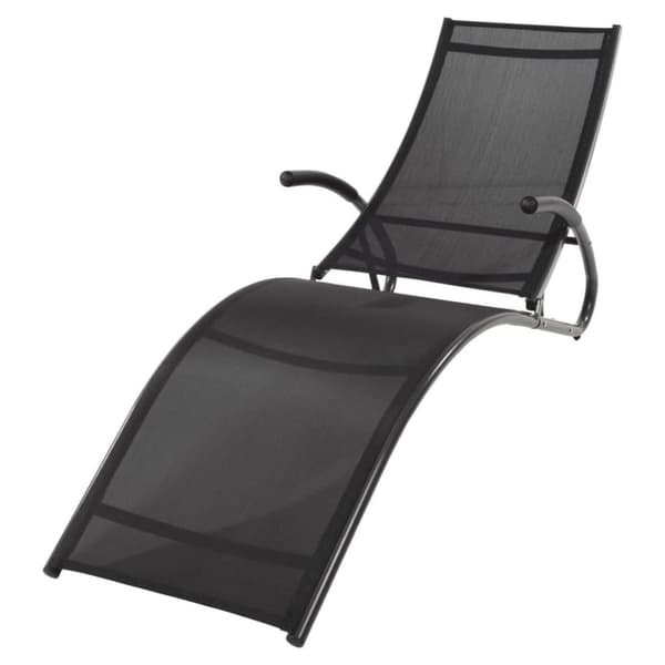 ProGarden vidaXL Hopfällbar solsäng 174x59x87 cm svart