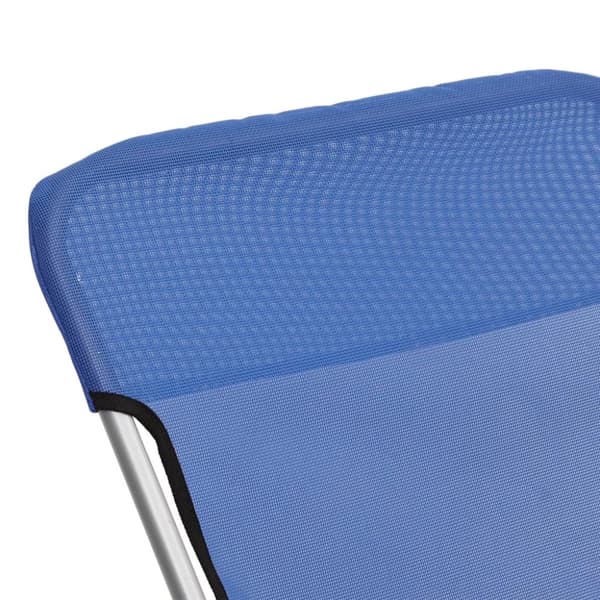 vidaXL foldbare strandstole 2 stk. textilene og pulverlakeret stål blå
