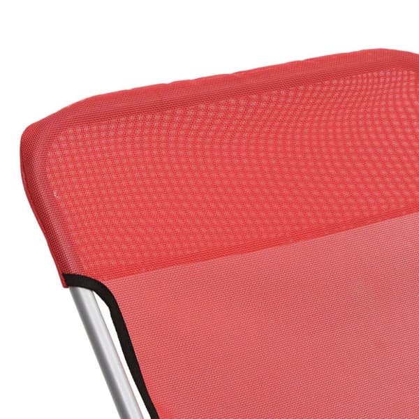 vidaXL foldbare strandstole 2 stk. textilene og pulverlakeret stål rød