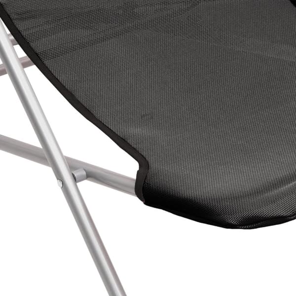 vidaXL Solstolar fällbara 2 st svart textilen och pulverlackerat stål