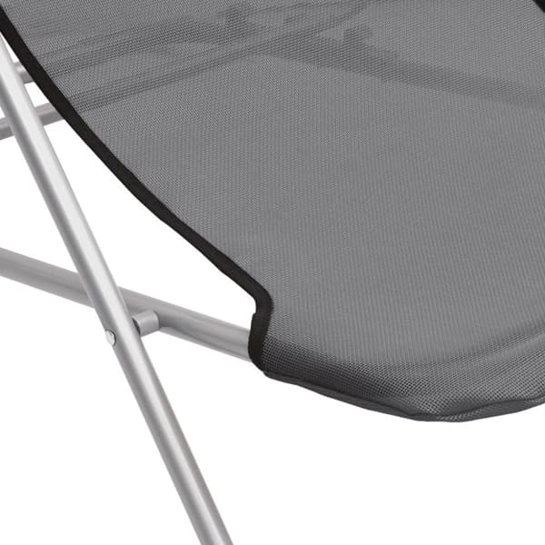 vidaXL foldbare strandstole 2 stk. textilene og pulverlakeret stål grå