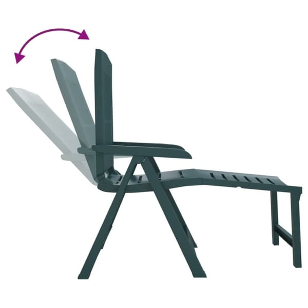 vidaXL Solsäng grön plast