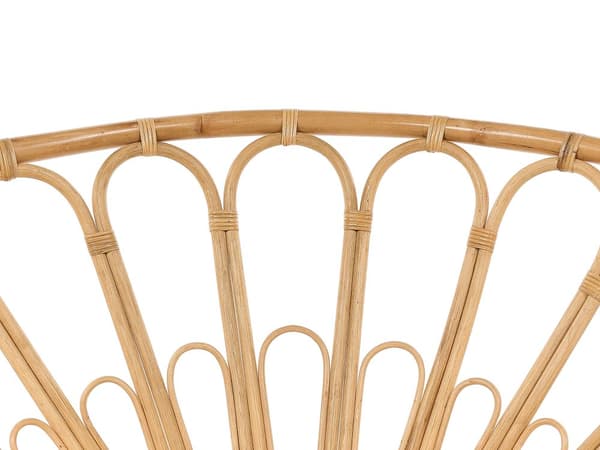 Dagbädd för Trädgården Naturlig Rotting med 3 Beige Dynor Väderbeständig Boho Traditionell Uteplats