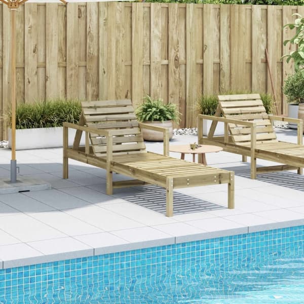 vidaXL Solseng 199,5x62x55 cm impregnert furu