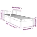 Miniatyrbillede 10 af 10: vidaXL liggestol 199,5x62x55 cm massivt fyrretræ