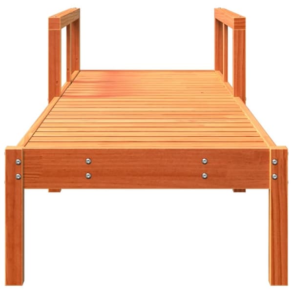 vidaXL Aurinkotuoli vahanruskea 199,5x62x55 cm täysi mänty