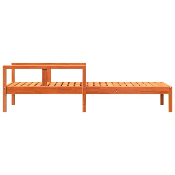 vidaXL Aurinkotuoli vahanruskea 199,5x62x55 cm täysi mänty