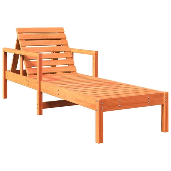 vidaXL Aurinkotuoli vahanruskea 199,5x62x55 cm täysi mänty