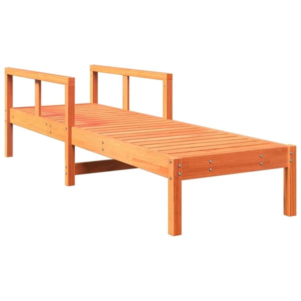vidaXL Aurinkotuoli vahanruskea 199,5x62x55 cm täysi mänty