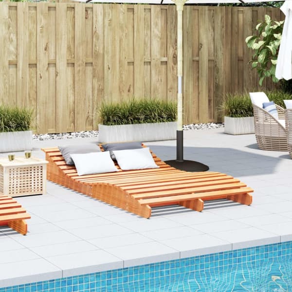 vidaXL Solseng voksbrun 205x110x31,5 cm heltre furu