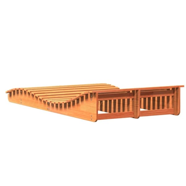 vidaXL Solseng voksbrun 205x110x31,5 cm heltre furu