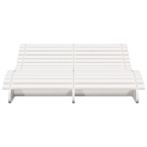 vidaXL liggestol 205x110x31,5 cm massivt fyrretræ hvid