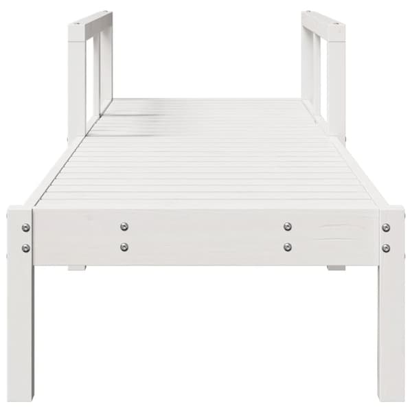 vidaXL liggestol 199,5x62x55 cm massivt fyrretræ hvid