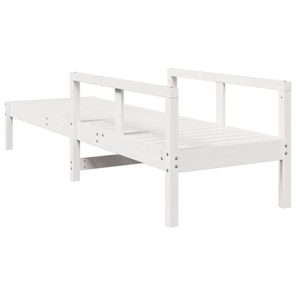vidaXL Solseng hvit 199,5x62x55 cm heltre furu