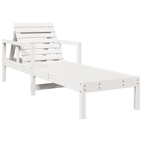 vidaXL Solseng hvit 199,5x62x55 cm heltre furu