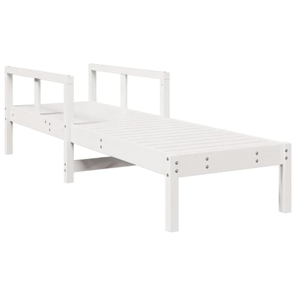 vidaXL Solseng hvit 199,5x62x55 cm heltre furu