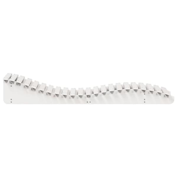 vidaXL Solsenger 2 stk hvit 205x60x31,5 cm heltre furu