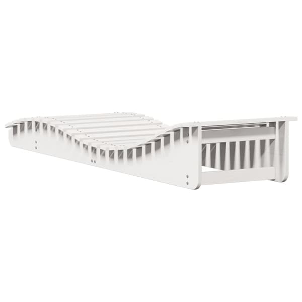 vidaXL Solsenger 2 stk hvit 205x60x31,5 cm heltre furu