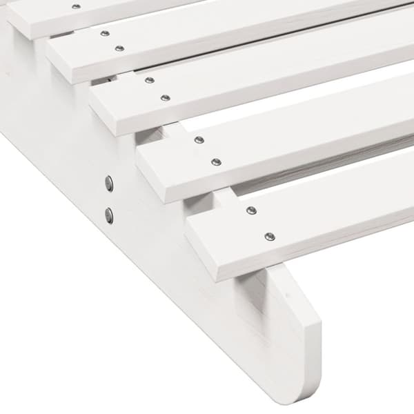 vidaXL Solsenger 2 stk hvit 205x60x31,5 cm heltre furu