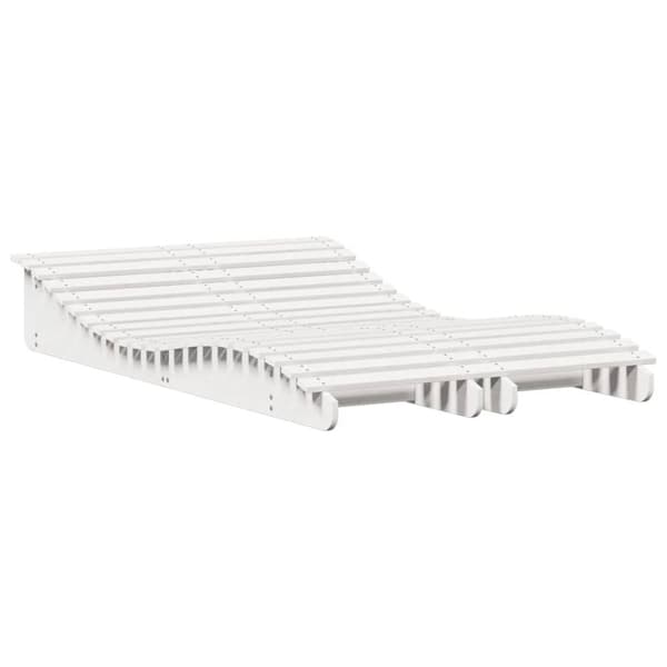 vidaXL Solsenger 2 stk hvit 205x60x31,5 cm heltre furu