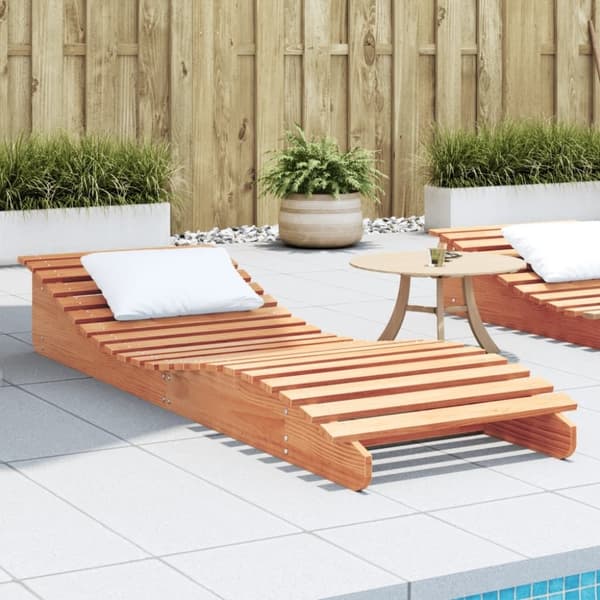 vidaXL Aurinkotuoli vahanruskea 205x60x31,5 cm täysi mänty