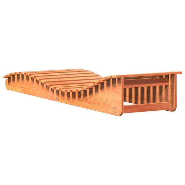 vidaXL Solseng voksbrun 205x60x31,5 cm heltre furu