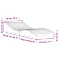 Miniatyrbillede 9 af 9: vidaXL liggestol 205x70x31,5 cm massivt fyrretræ gyldenbrun
