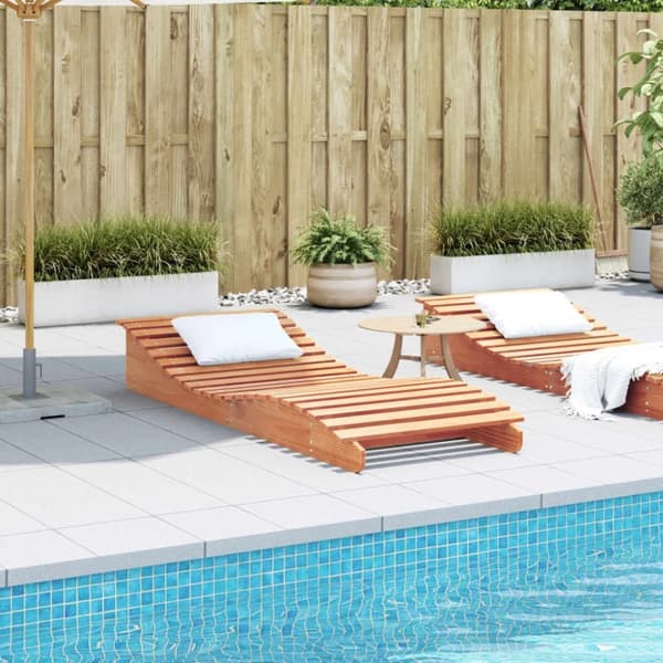 vidaXL Solsäng vaxbrun 205x80x31,5 cm massiv furu
