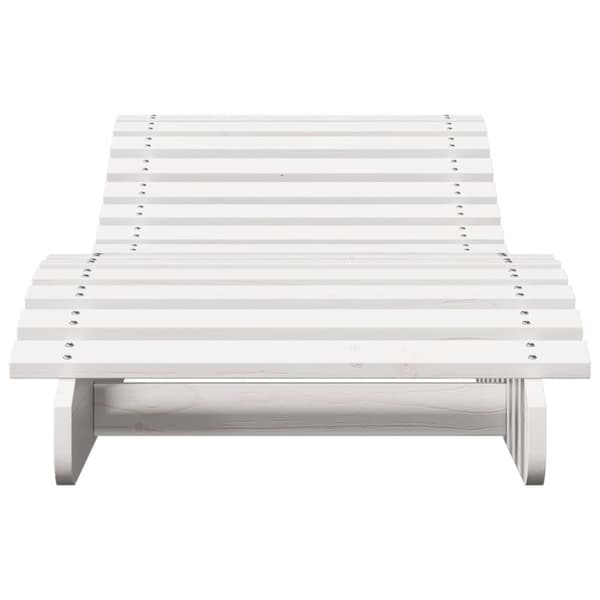 vidaXL Solsäng vit 205x60x31,5 cm massiv furu