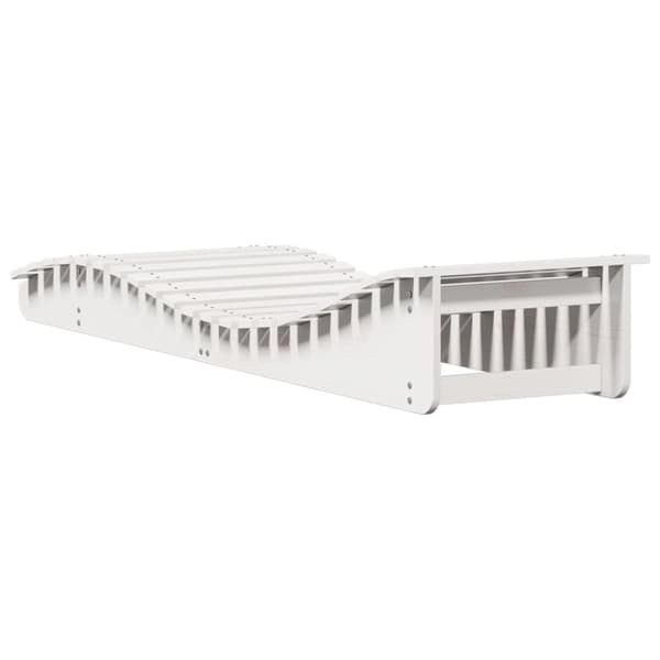 vidaXL Solsäng vit 205x60x31,5 cm massiv furu