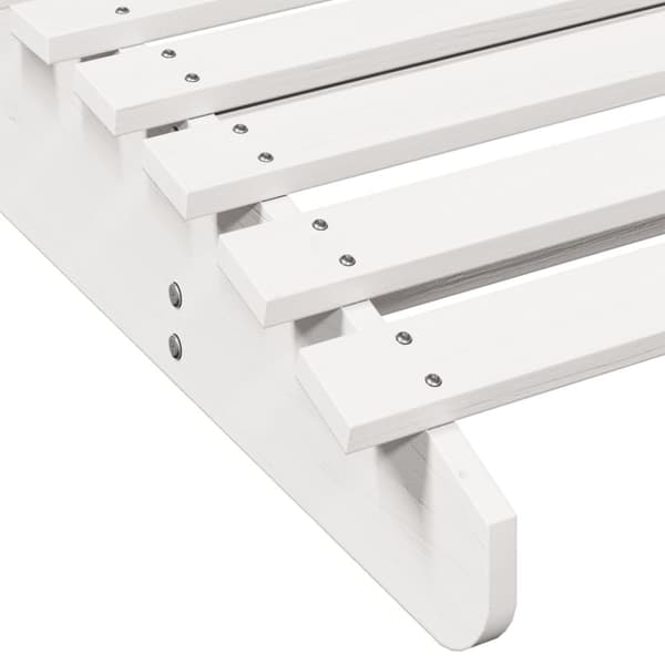 vidaXL Solsäng vit 205x60x31,5 cm massiv furu