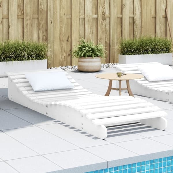 vidaXL liggestol 205x70x31,5 cm massivt fyrretræ hvid