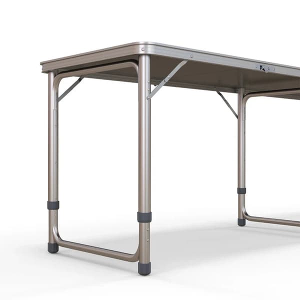 Rootz Campingbord - Sammenklappelig - Letvægtshøjde - Justerbar aluminiumsramme - Aluminium - MDF - Sort - 240 x 60 x 54/62/70 cm