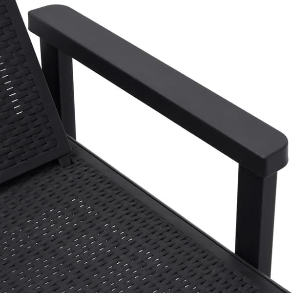 vidaXL Høydejusterbar solseng 4-veis 155,5x57x28 cm polypropylen