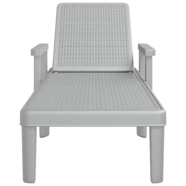 vidaXL Høydejusterbar solseng 4-veis 155,5x57x28 cm polypropylen