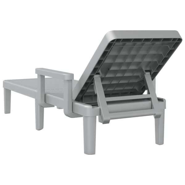 vidaXL liggestol 155,5x57x28 cm højdejusterbar polypropylen