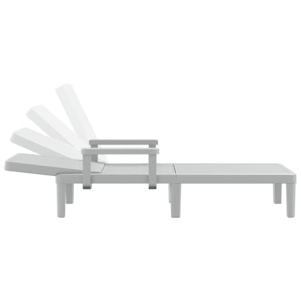vidaXL liggestol 155,5x57x28 cm højdejusterbar polypropylen