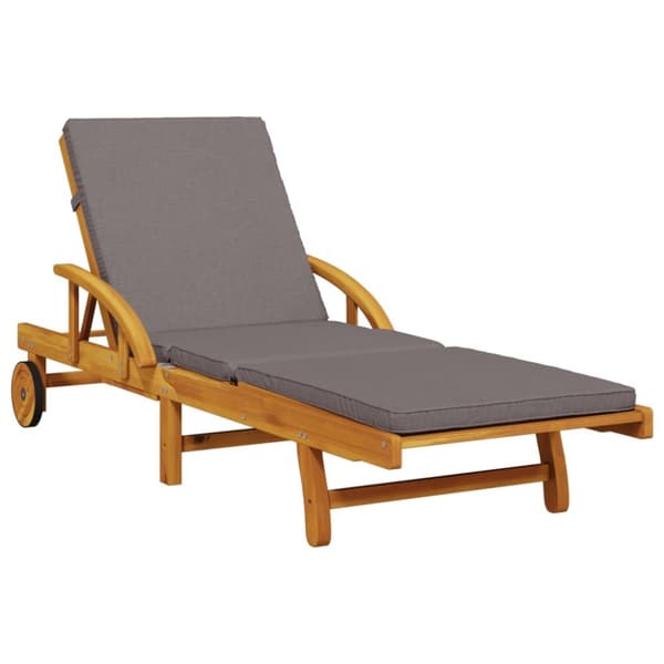 vidaXL Aurinkotuolit 2 kpl pehmusteella 200x68x83 cm täysi akasiapuu
