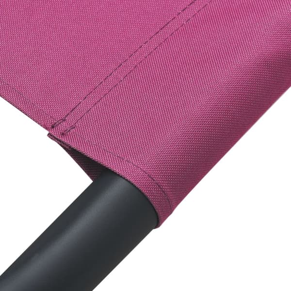 vidaXL Solsäng med tak & kuddar rosa -  Utesängar