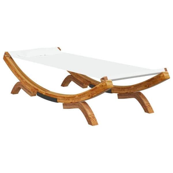 vidaXL loungeseng 100x188,5x44 cm bøjet træ cremefarvet -  Havesenge