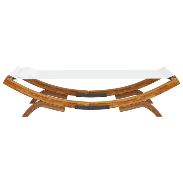 vidaXL loungeseng 100x188,5x44 cm bøjet træ cremefarvet -  Havesenge