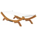 Miniatyrbillede 6 af 7: vidaXL loungeseng 100x188,5x44 cm bøjet træ cremefarvet -  Havesenge