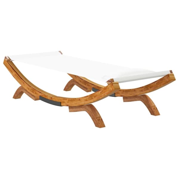 vidaXL loungeseng 100x188,5x44 cm bøjet træ cremefarvet -  Havesenge