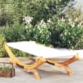 Miniatyrbillede 1 af 7: vidaXL loungeseng 100x188,5x44 cm bøjet træ cremefarvet -  Havesenge