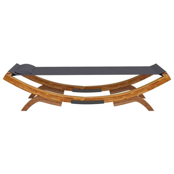 vidaXL Solsäng 100x188,5x44 cm massivt böjträ antracit -  Utesängar