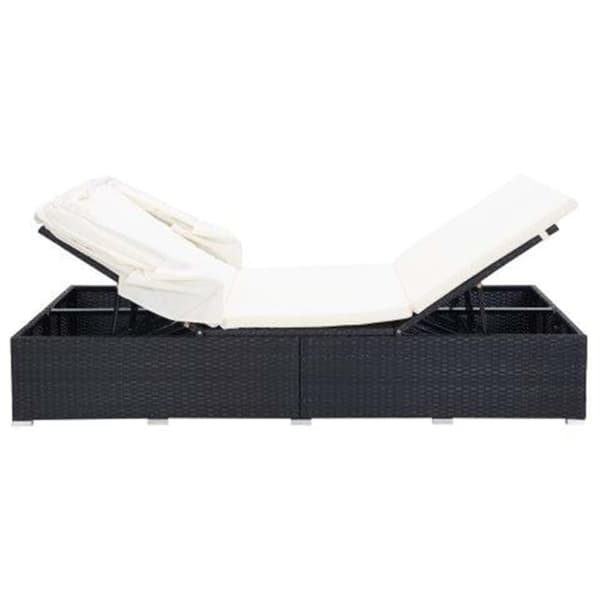 Havesenge - Living 2-personers solseng med hynde polyrattan sort