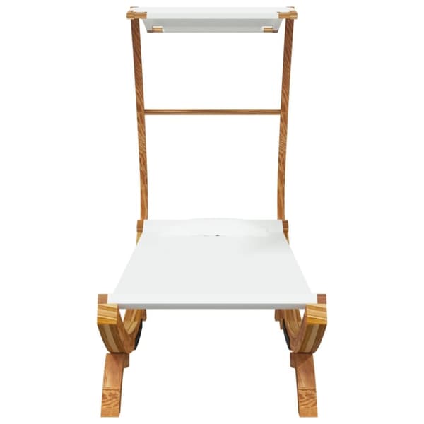 Havesenge - Living loungeseng med baldakin 100x190x134 cm bøjet træ cremefarvet